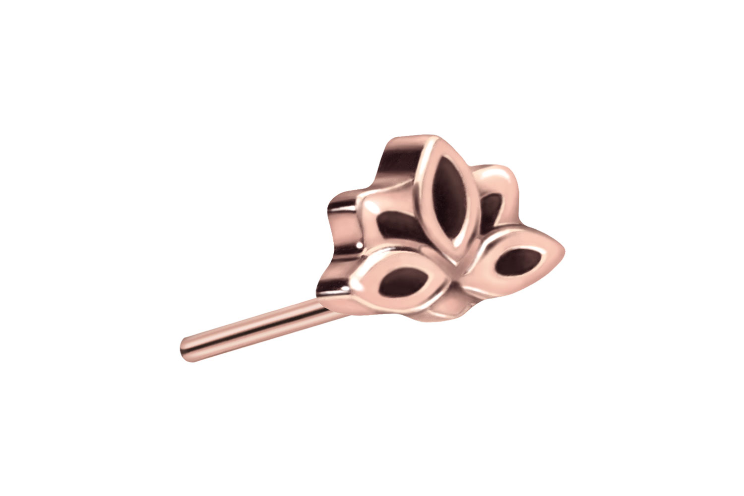 Titan Aufsatz mit Push Pin LOTUSBLÜTE von Piercingline